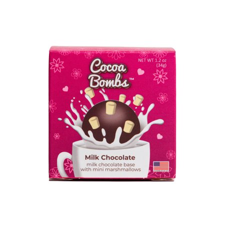 1 Pack Milk Chocolate Cocoa Bombs "Happy Valentine's Day" Edition.
