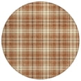 thumbnail image 2 of Addison Rugs Chantille Indoor/Outdoor Transitional Plaid Paprika Washable Round Rug, 8' x 8', 2 of 6
