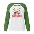 thumbnail image 4 of Merry Christmas Shirts for Women Plus Size Xmas Santa Hat Print Sweatshirt Long Sleeve Baseball T-Shirt Crewneck Casual Top, 4 of 5