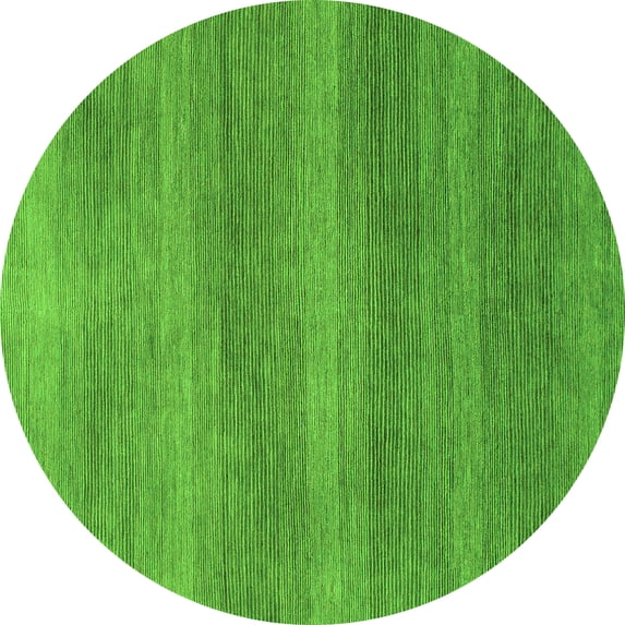 Ahgly Company Indoor Round Abstract Green Modern Area Rugs, 3' Round