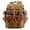 Khaki, variant on Vintage Waxed Canvas Backpack with Leather Trim, Waterproof Retro Rucksack, Large Capacity Travel Camping Daypack