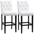 thumbnail image 1 of HOMCOM Modern Bar Stools Set of 2, Upholstered Counter Height Barstools, 1 of 10