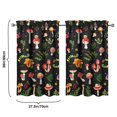 thumbnail image 4 of Set of 2 Aesthetic Mushroom Curtains - Whimsical Fairy Tale Fungi Design, 27.5Wx39L Inch Semi-Sheer Kitchen Tier Panels, Rod Pocket for Farmhouse & Cottagecore Decor, 4 of 4
