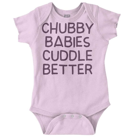 Chubby Babes Cuddle Better Cute Pudgy Romper Boys or Girls Infant Baby Brisco Brands 12M