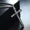 thumbnail image 2 of HOOUN Men's Gothic Silver Cross Pendant Necklace Punk Rock Biker Jewelry Box Chain 24", 2 of 5
