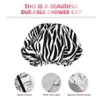 thumbnail image 5 of Kdxio Zebra Print Shower Cap for Women,Elastic and Reusable,Double Waterproof Layers Bathing Hat, 5 of 9
