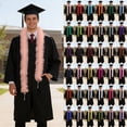 thumbnail image 2 of FUZHIQ Graduation Stole 2026, Soft Furry Neck Wrap for Graduation Gown, Decorative Scarf for Graduation Ceremony Prom Party , Multi Colors,One Size, 2 of 4