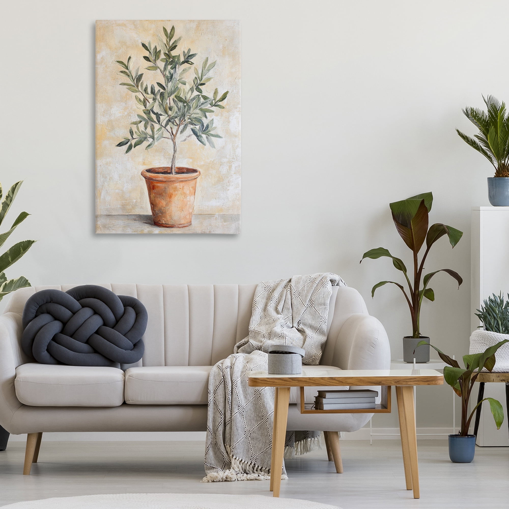 Stupell Industries House Plant in Terracotta Canvas Wall Art, design by Petal Prints Design
