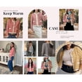 thumbnail image 6 of Lentta Women's Striped Knit Cardigan Sweater Crew Neck Long Sleeve Button Front Outerwear, 6 of 7