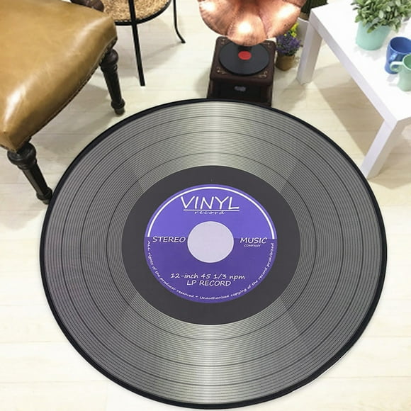TRIEIY Clearance Sale！ Outdoor Rug Vinyl Round Area Fabric Room Carpet Mat Bedroom Floor Soft Printed Rug Record Home Textiles Household Essentials Home Decor A
