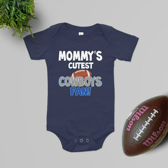 Baby Bodysuit BELLA CANVAS Mommy'S Cutest Cowboys Fan Baby Bodysuit