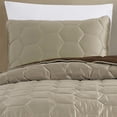 thumbnail image 3 of Evjk 3-Piece Decorative Lightweight Bedspread Set – Reversible, Satin with Refined Solid, King, 3 of 4