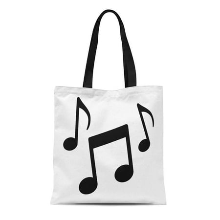SIDONKU Canvas Tote Bag Music Notes Song Melody Tune Flat for Musical Apps Durable Reusable Shopping Shoulder Grocery (Best Grocery Shopping App)