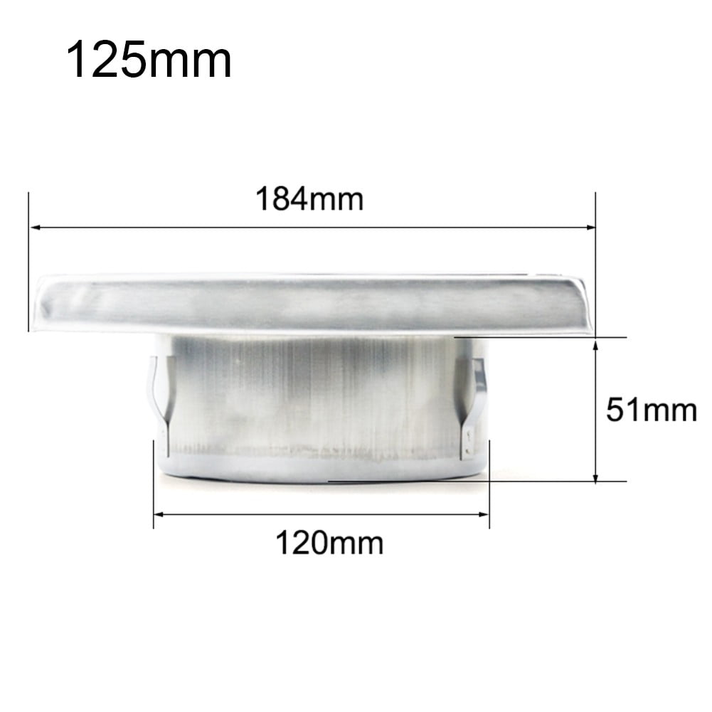 125/150Mm 304 Stainless Steel Movable Square Vents External Wall Rain Cap