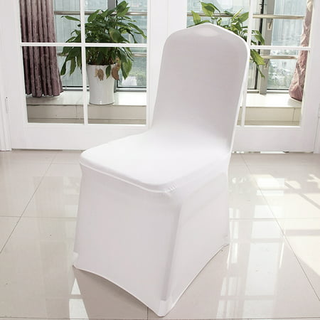 100 Pcs Banquet Chair Covers White Spandex Chair Covers For Party