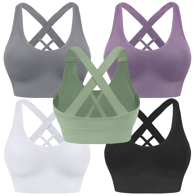Sujetador deportivo Evercute acolchado de soporte medio para mujer
