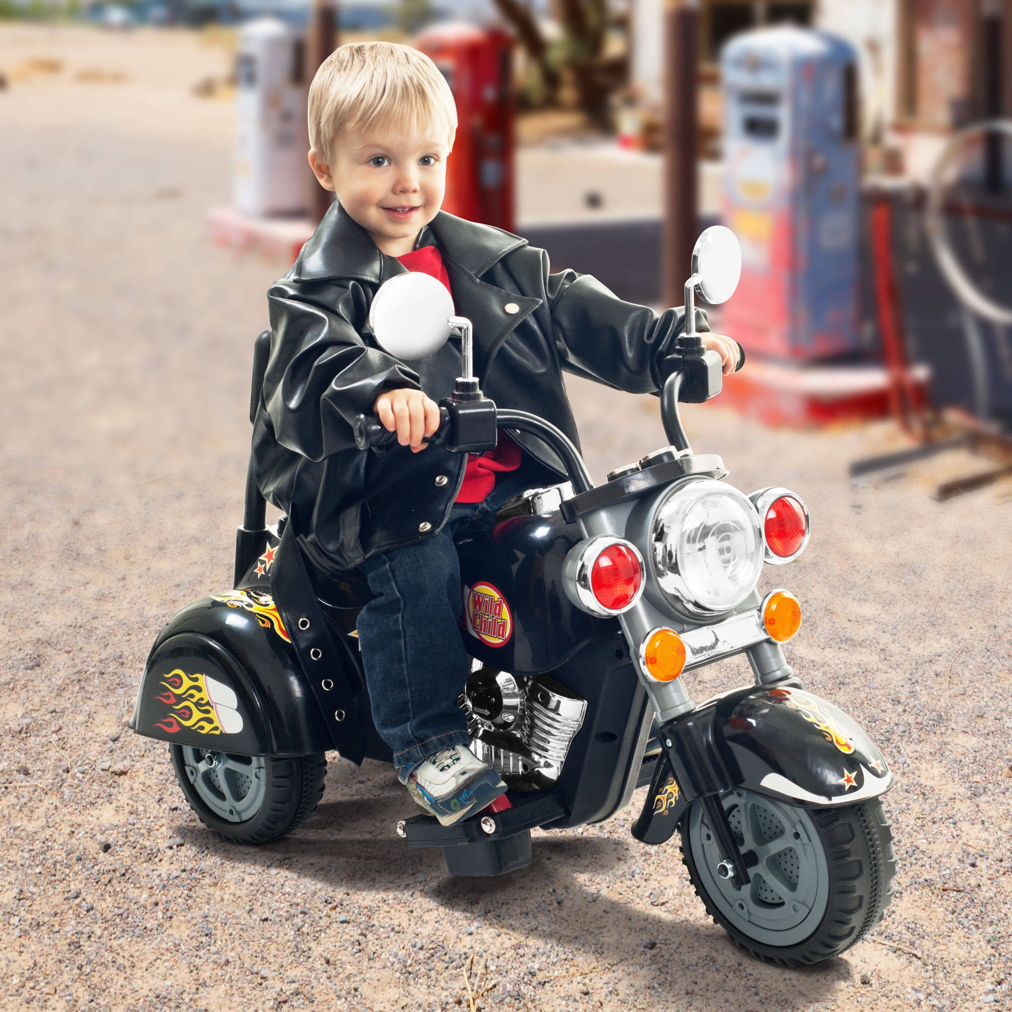 3 Wheel Trike Chopper Motorcycle Ride On Toy For Kids By Rockin