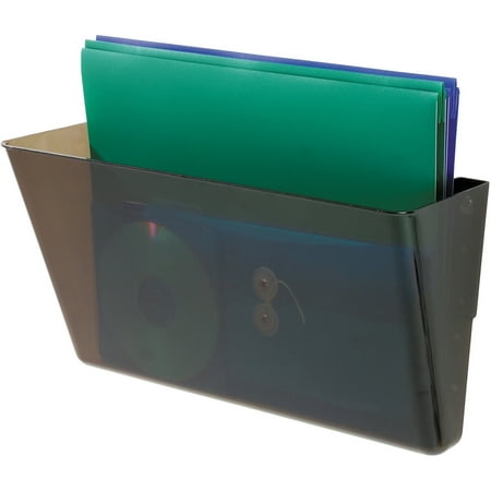 Deflect-o DocuPocket 1-Pocket Letter Stackable Wall File Pocket Smoke