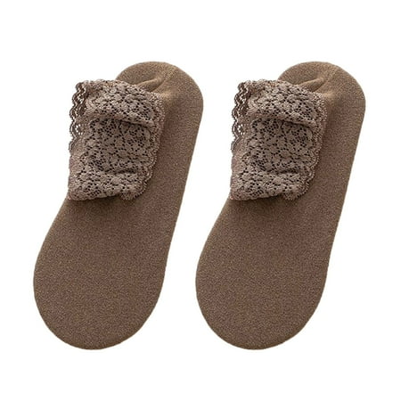 

TANGNADE Womens To Keep Warm Sock Lace Silk Lightweight Cotton Socks