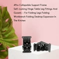 thumbnail image 4 of 4Pcs Collapsible Support Frame Self-Locking Hinge Table Leg Fittings And Gussets - For Folding Legs Folding Workbench Folding Desktop Expansion In The Kitchen, 4 of 5