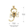 thumbnail image 3 of 14K Yellow Solid Gold Scorpion Charm Pendant with 1.2mm Box Chain Necklace, 3 of 4