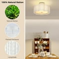 thumbnail image 4 of Glitnous Rattan Ceiling Light Fixtures Boho Flush Mount Light Fixtures Ceiling Light Modern Rattan Chandelier Lighting, 4 of 7