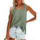 thumbnail image 5 of Tops para adolescentes,Blusa informal de poliéster para mujer, color liso, con cuello cuadrado y abertura en el bajo, ideal para uso diario, sopatenor, 5 of 8