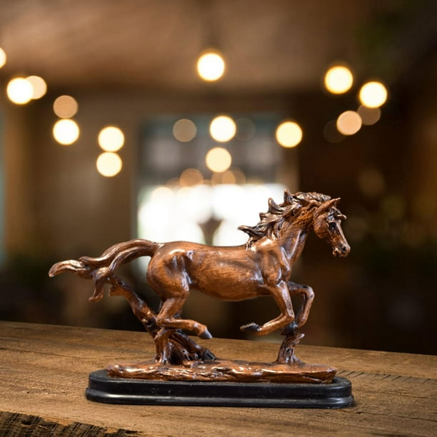 Decoración De Critorio De Caballo Dorado, Artanías De Rina, Cultura De Animal Simulado, Figuritas Decorativas De Caballo De La Suerte, Decoración Del Hogar - AliExprs