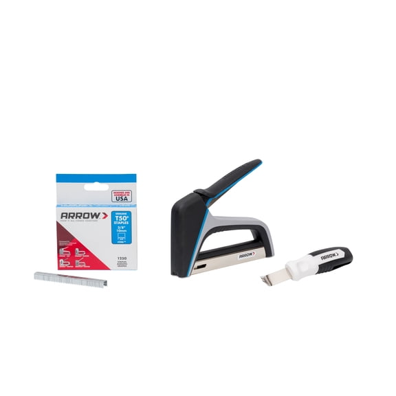 Arrow T50XKIT1000 Heavy Duty Staple Gun Kit with 1,000 Staples and Puller, New