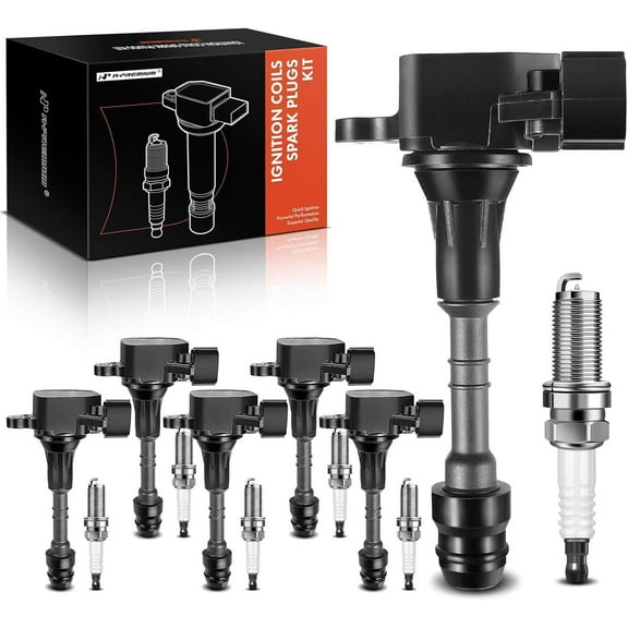 A-Premium Set of 6 Ignition Coil Pack and Iridium Spark Plugs Compatible with Nissan Altima Frontier Murano Pathfinder Quest Xterra Infiniti I35 QX4 Suzuki Equator 3.0L 3.5L 4.0L