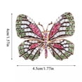 thumbnail image 3 of K-KED Large Crystal And Rhinestone Butterfly Brooch Vintage Insects Pendant Pin-green, 3 of 9
