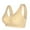 Beige, variant on Qingpeng Daisy Bras for Women No Underwire Front Closure Comfort Senior Wireless Snap Closing Bra