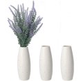 thumbnail image 1 of Small Ceramic Vase Container Minimalist Modern Home Decor Style Decoration Matte Design Ideal Gift for Friend Family Artificial Flower Vase 3 White, 1 of 6