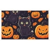 Halloween Front Door Entrance Mats Washable Cat Welcome Doormat Practical Multifunctional Versatile Front Door Mats, for Bathroom Front Door Porch Home Farmhouse 19.7x31.5in