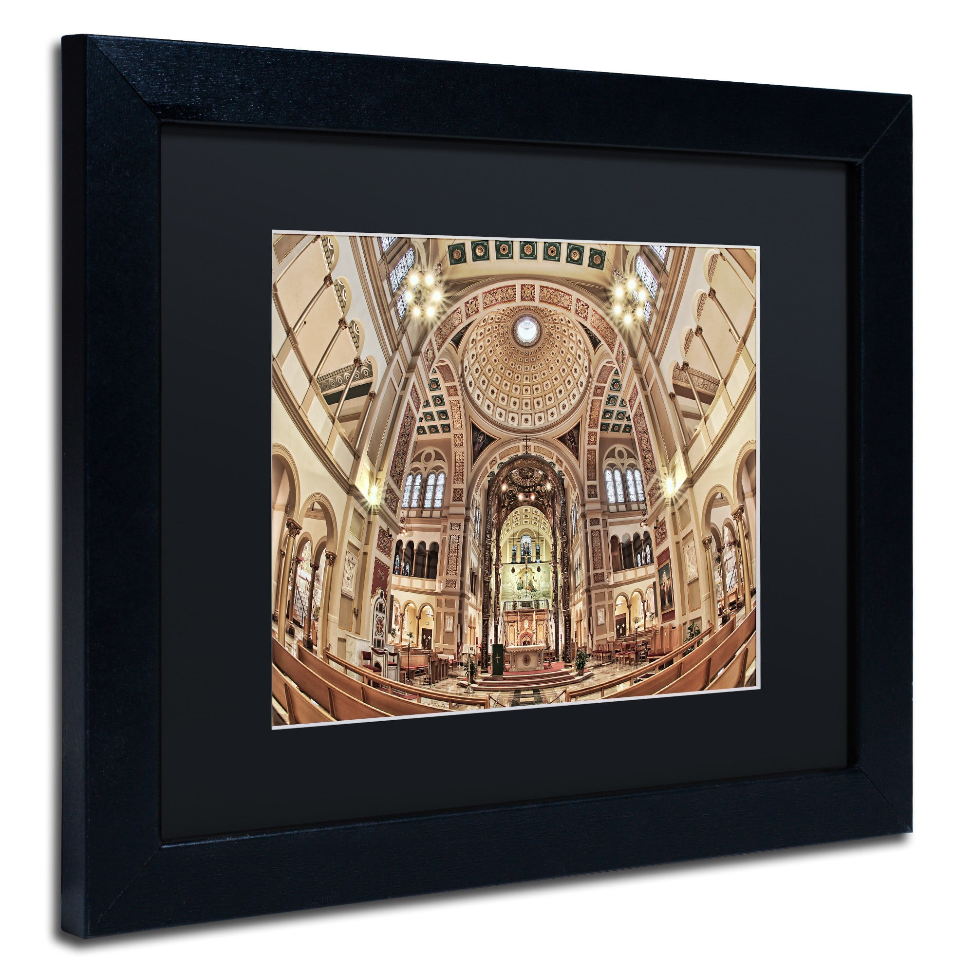 Trademark Fine Art "Dome of the US Capitol" Canvas Art by Gregory O'Hanlon, Black Matte, Black Frame
