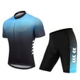 thumbnail image 1 of Men's Summer Short Suits Cycling Set Cycling Jersey with 5D Padded Riding Shorts Quick Dry Breathable Cycling Jersey Set for Outdoor Sport Cycling Biking, 1 of 7