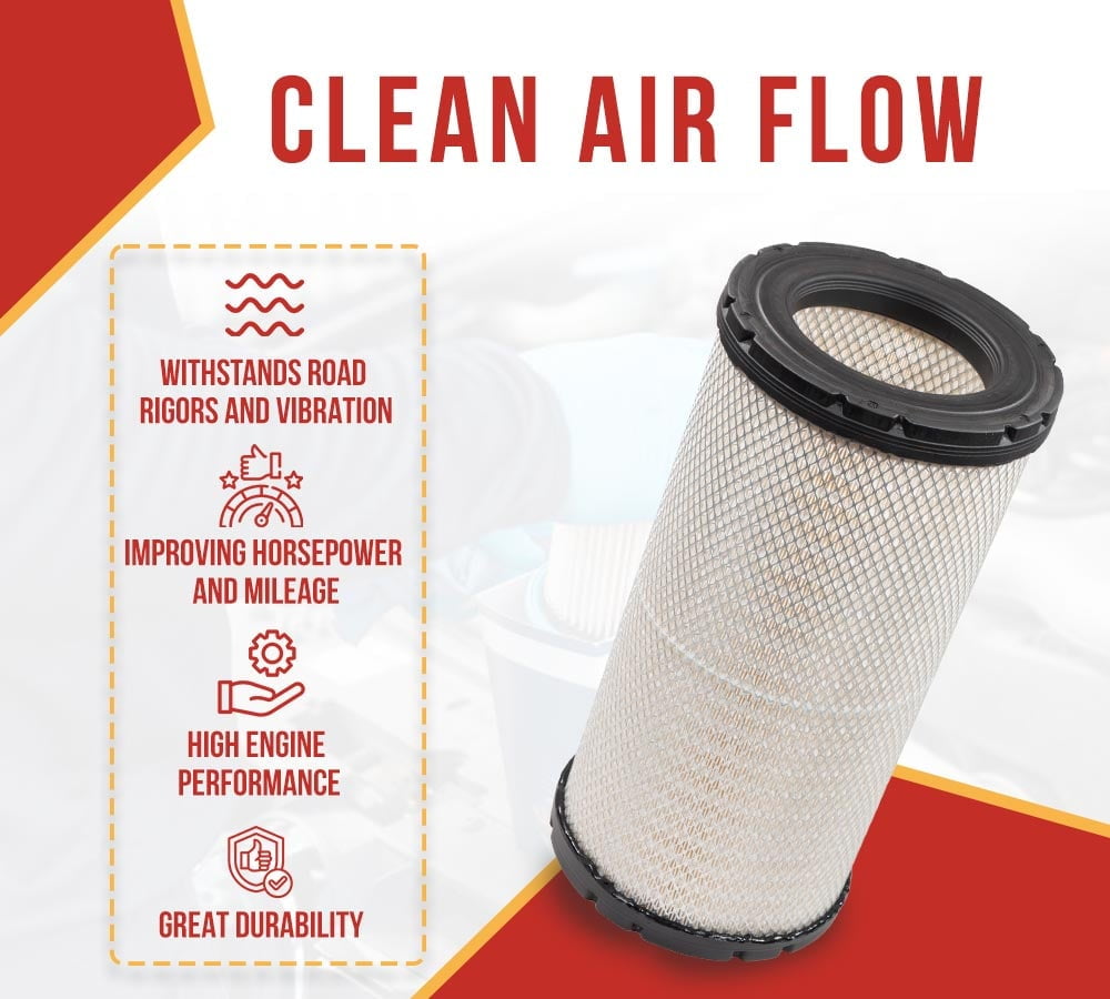 P534816 Replacement Engine Air Filter for Kenworth C500, T800, W900, Peterbilt 357, 378, 379, Freightliner Classic XL, FLD, FLD120, Western Star 4964FXT