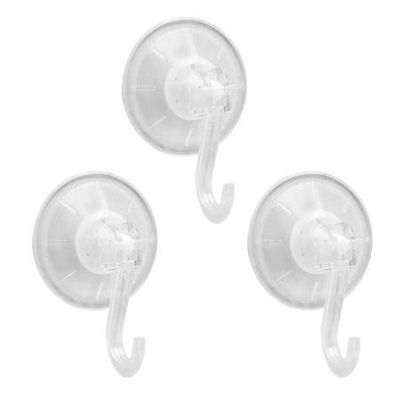 Kenney Plastic Suction Cup Hooks, Set of 3, Clear