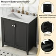 thumbnail image 3 of Yesurprise 30inch Bathroom Vanity Combo with Ceramic Sink, 2 Doors & 2 Drawers, Modern Home Furniture, Freestanding Organizer Storage Cabinet for Bathroom, 3 of 7