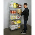 thumbnail image 3 of SafeRacks 4 Tier  Steel Wire Shelving Unit with 4 Leveling Feet, Silver, 3 of 7