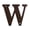 Bronze, variant on Deltana RL4W 4" Solid Brass Residential Letter W, Lifetime Polished Brass