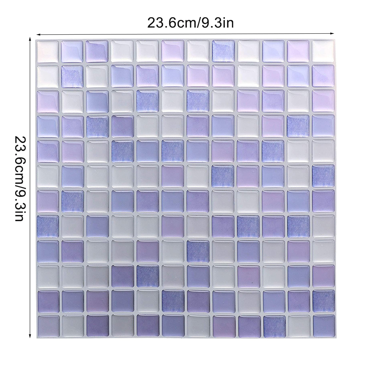 3D Mosaic Sticker Peel and Stick Tile Backsplash Wall Paper for Home Kitchen, Pack of 20