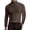 Dark Coffee, variant on Turtle Neck Long Sleeve Tshirt Mens Layering Top Comfortable Solid Color Shirt Casual Basic Wear Gray M