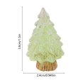 thumbnail image 3 of Mint Green Simulation Colorful Luminous Christmas Tree Resin Crafted Ornament For Home Desk Miniature Scene Holiday Decor 1.5X0.945X0.945 Inches 0.02 Pounds 1Pc, 3 of 7