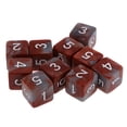 thumbnail image 1 of de 10 Uds. De juegos de rol D&D de colores de seis la D6(1-6) da Marrón + Gris Zulema Dado, 1 of 8