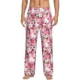 thumbnail image 2 of Goofa Rose Rabbit Printed Soft Pajama Pants for Men, Wide Leg Comfy Casual Lounge Yoga Pants-X-Large, 2 of 9