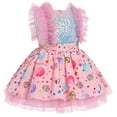 thumbnail image 2 of IBTOM CASTLE Toddler Kids Girls Birthday Party Dress Strawberry/Donut/Candy/Easter Day/Alice Polka Dots Embroidery Princess Ruffle Tulle Wedding Pageant Evening Dresses, 2 of 8