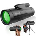 thumbnail image 1 of Telescopio monocular HD 12x56 para adultos con soporte para teléfono inteligente y trípode mejorado, monocular BAK4 con prisma impermeable para teléfono celular para senderismo, observación, 1 of 5