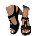 thumbnail image 2 of Block Heel Sandals for Women 2026 Summer Trendy Open Toe Ankle Strap Heeled Sandals, 2 of 9