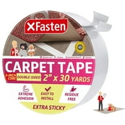 XFasten Super Strong Double Sided Carpet Tape Extra Sticky, 2-inch by 30-Yard, Heavy Duty Double Sides Area Rug to Carpet Gri